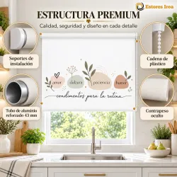 Estor Enrollable Cocina Condimentos para la Rutina | Iroa
