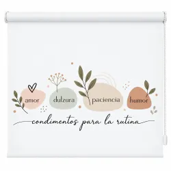 Estor Enrollable Cocina Condimentos para la Rutina | Iroa