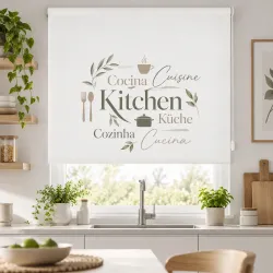 Estor Enrollable Cocina Kitchen Multilingüe | Estores Iroa