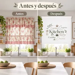 Estor Enrollable Cocina Kitchen Multilingüe | Estores Iroa