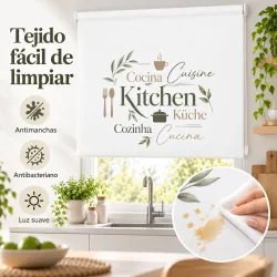 Estor Enrollable Cocina Kitchen Multilingüe | Estores Iroa