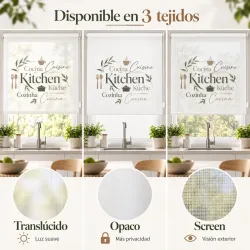 Estor Enrollable Cocina Kitchen Multilingüe | Estores Iroa