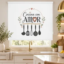 Estor Enrollable Cocina con Amor | Estores Iroa
