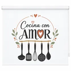 Estor Enrollable Cocina con Amor | Estores Iroa