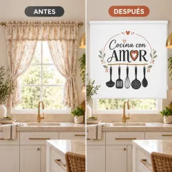 Estor Enrollable Cocina con Amor | Estores Iroa