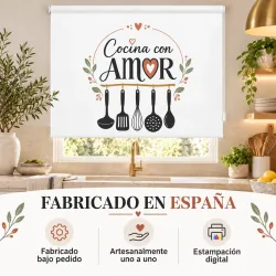 Estor Enrollable Cocina con Amor | Estores Iroa