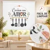 Estor Enrollable Cocina con Amor | Estores Iroa