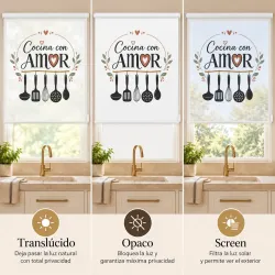 Estor Enrollable Cocina con Amor | Estores Iroa