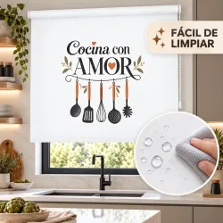 Estor Cocina con Frase Cocina con Amor | Estores Iroa
