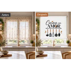 Estor de Cocina Moderno con Frase | Estores Iroa