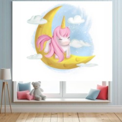  Estor Enrollable Infantil Unicornio Rosa 009 - Decoración Ideal para Habitación de Niña