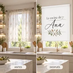 Estor Enrollable Cocina Personalizado Corazón | Estores Iroa
