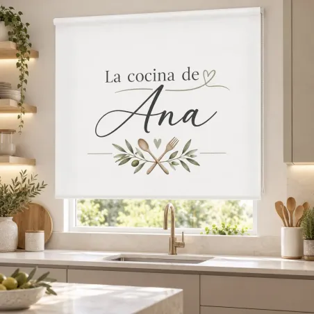 Estor Enrollable Cocina Personalizado Corazón | Estores Iroa