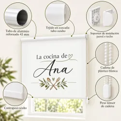 Estor Enrollable Cocina Personalizado Corazón | Estores Iroa