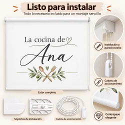 Estor Enrollable Cocina Personalizado Cubiertos | Estores Iroa