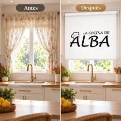 Estor Enrollable Cocina Personalizado con Nombre | Estores Iroa