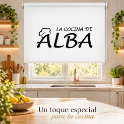 Estor Enrollable Cocina Personalizado con Nombre | Estores Iroa