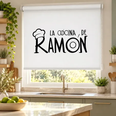 Estor Enrollable Cocina con Nombre Chef Ramón | Estores Iroa