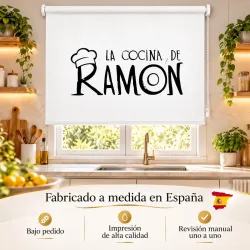Estor Enrollable Cocina con Nombre Chef Ramón | Estores Iroa