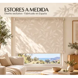 Estor Enrollable Hojas Beige Luxury 26 | Estores Iroa