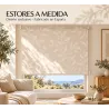 Estor Enrollable Hojas Beige Luxury 26 | Estores Iroa