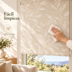 Estor Enrollable Hojas Beige Luxury 26 | Estores Iroa