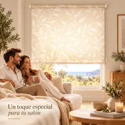 Estor Enrollable Hojas Beige Luxury 26 | Estores Iroa
