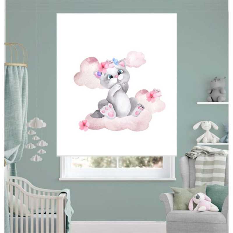 Estores Infantiles Animales Gatita 003