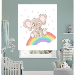 Estores Infantiles Animales Elefante Arcoiris