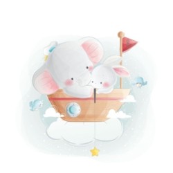  Estores Infantiles Animales Elefante Marinero