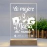  Lampara personalizada Mama Dog-Mascota- Perros 04 Lampara Led Metraquilato para personalizar. Idea regalos divertidos