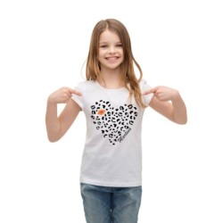 Camiseta Niñas Personalizadas Corazon Beso
