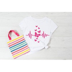 Camiseta Niñas Personalizadas Mariposa Linea
