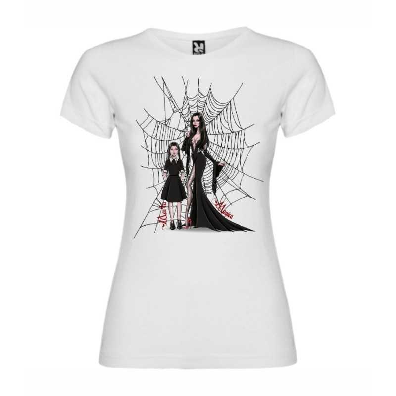 Camiseta personalizada Mujer Miercoles y Morticia Addams- Camiseta Friki Dia de la Madre- Camiseta Familia Addams Camiseta personalizada Mujer Miercoles y Morticia Addams- Camiseta Friki Dia de la Madre- Camiseta Familia Addams