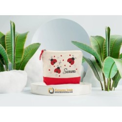Neceser Personalizado Mujer- Neceser personalizado Niña Mariquitas 02- Neceser Juvenil Personalizado