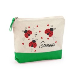  Neceser Personalizado Mujer- Neceser personalizado Niña Mariquitas 02- Neceser Juvenil Personalizado