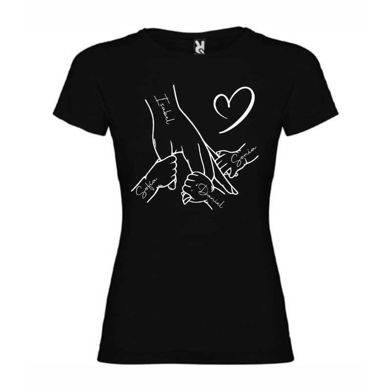  Camiseta personalizada Dia de la Madre Mano 1003