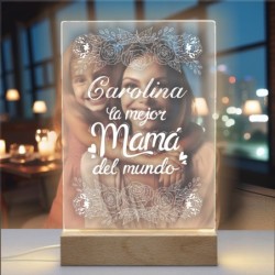  Lampara personalizada Mama 03 Lampara Led Metraquilato para personalizar. Dia de la madre regalos originales.