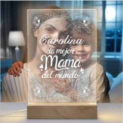  Lampara personalizada Mama 02 Lampara Led Metraquilato para personalizar. Dia de la madre regalos originales.