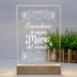  Lampara personalizada Mama 02 Lampara Led Metraquilato para personalizar. Dia de la madre regalos originales.