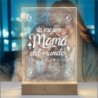 Lampara personalizada Mama 01. Lampara Led Metraquilato para personalizar. Dia de la madre regalos originales.