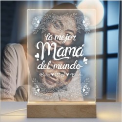  Lampara personalizada Mama 01. Lampara Led Metraquilato para personalizar. Dia de la madre regalos originales.