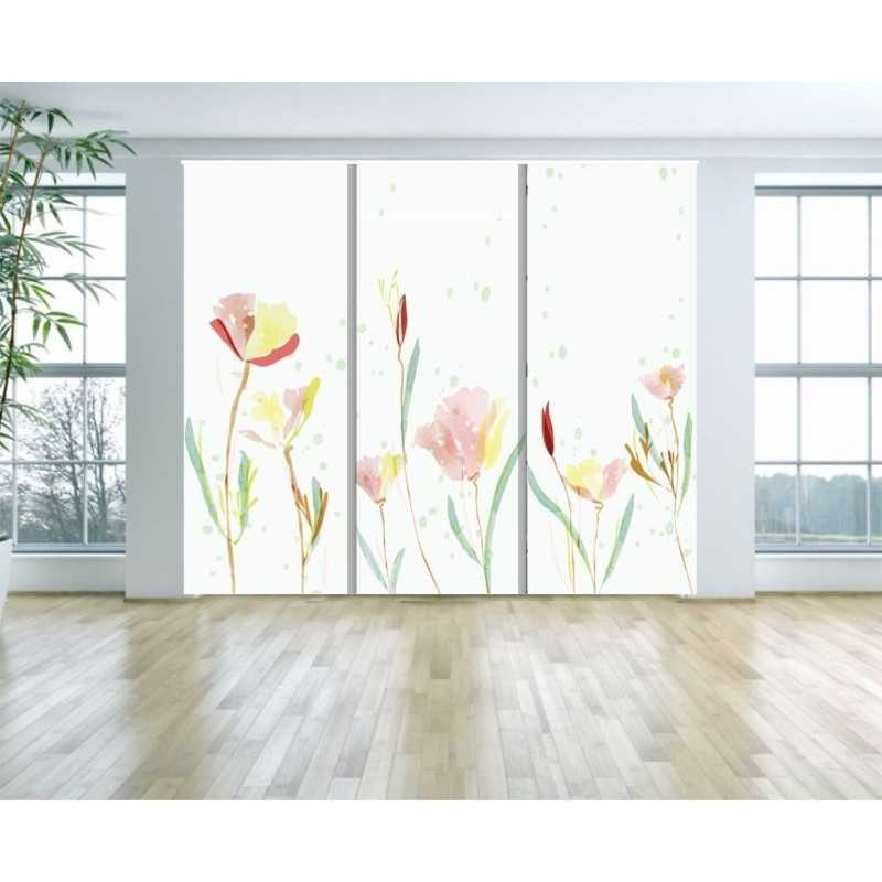 Panel Japones Solo Tela Floral 112 Panel Japones Solo Tela Floral 112