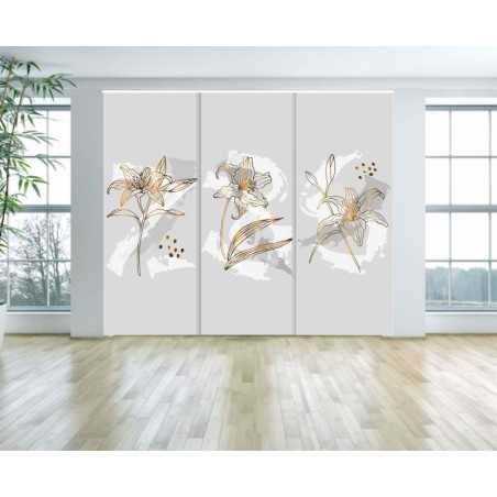Panel Japones Solo Tela Floral 107