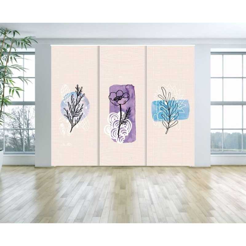 Panel Japones Solo Tela Floral 207 Panel Japones Solo Tela Floral 207