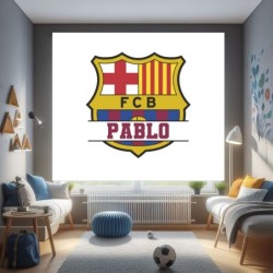  Estores Infantiles o Juveniles Personalizados Futbol Barcelona- Estor enrollable juvenil futbol- Estor Infantil Futbol