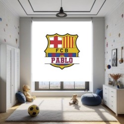  Estores Infantiles o Juveniles Personalizados Futbol Barcelona- Estor enrollable juvenil futbol- Estor Infantil Futbol