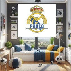 Estores Personalizados Futbol Madrid- Estores Infantiles Futbol- Estores Juveniles Futbol