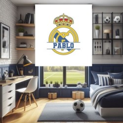  Estores Personalizados Futbol Madrid- Estores Infantiles Futbol- Estores Juveniles Futbol