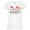 Camisetas de mujer dia de la Madre Regalos personalizados Para dia de la Madre Camiseta Corazón 05 para Mama con nombre niños.